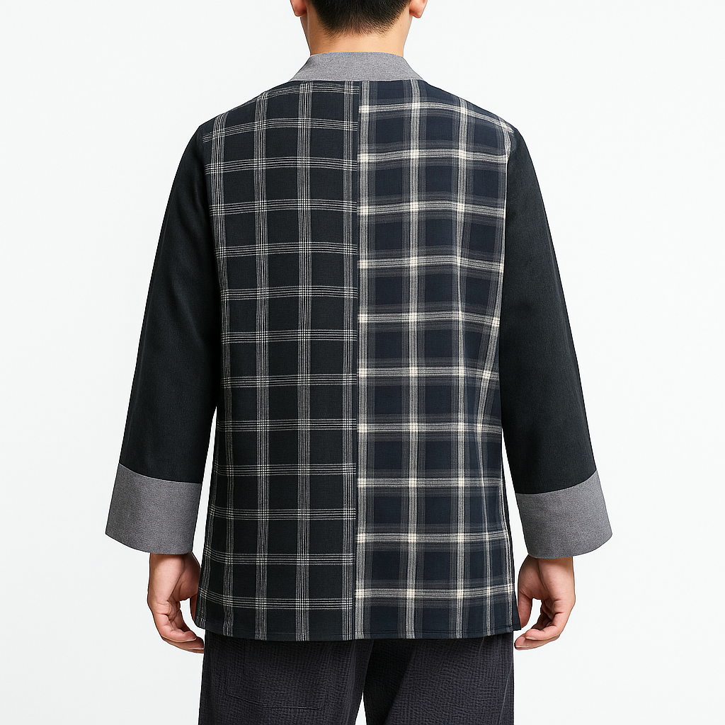 Koshijima Kimono - Kyoto Apparel - Black, Blue, kimono, Outerwear