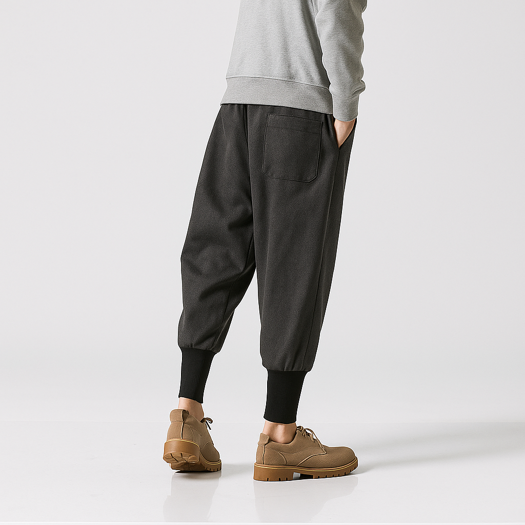 Kuko Harem Pants - Kyoto Apparel - Black, drawstrings, Gray, harem, harems, pants, Thick fabric