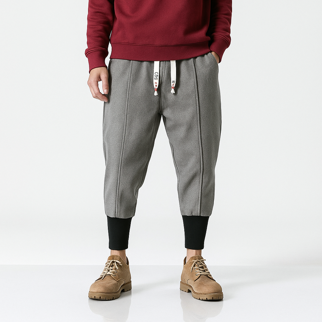 Kuko Harem Pants - Kyoto Apparel - Black, drawstrings, Gray, harem, harems, pants, Thick fabric