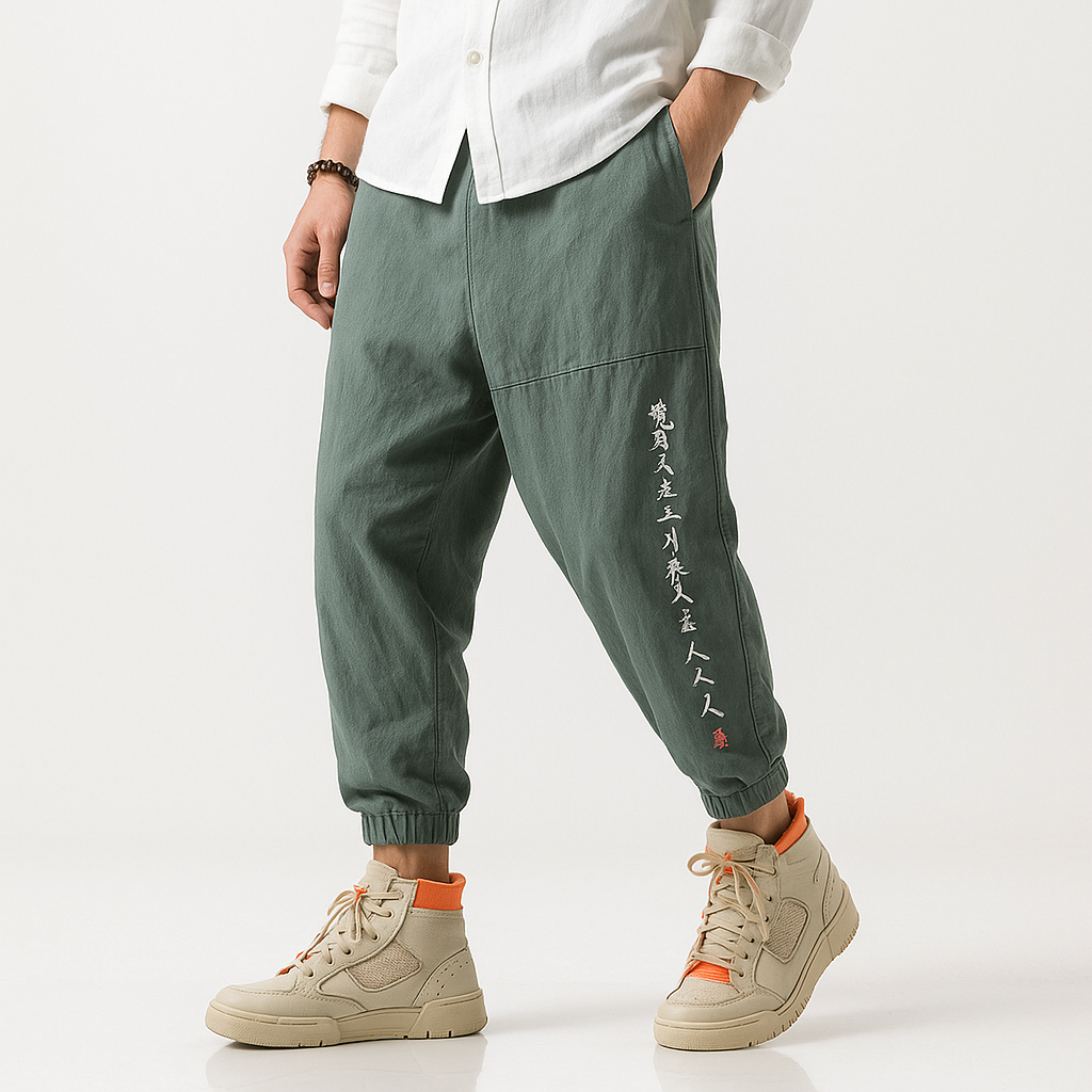 Kurahan Pants - Kyoto Apparel - Black, Blue, drawstrings, Gray, Green, harem, harems, pants