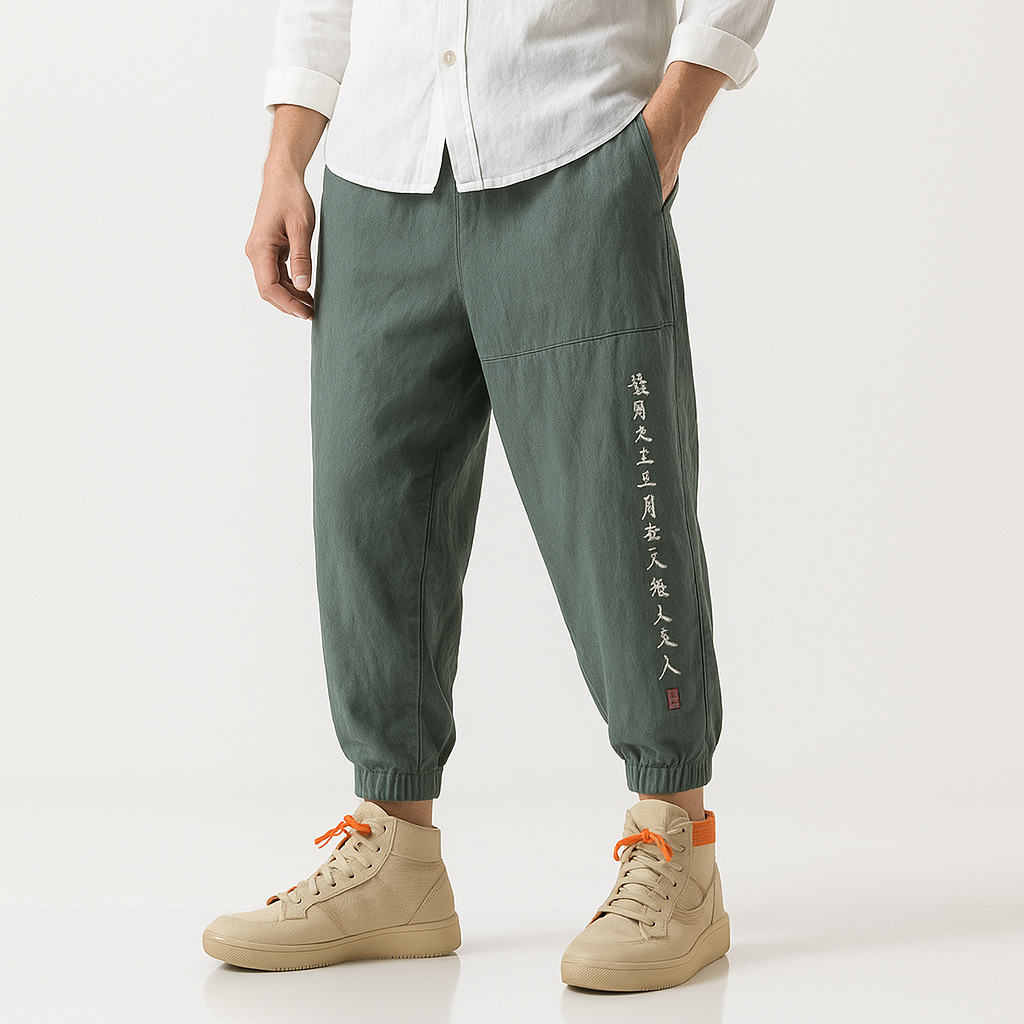 Kurahan Pants - Kyoto Apparel - Black, Blue, drawstrings, Gray, Green, harem, harems, pants