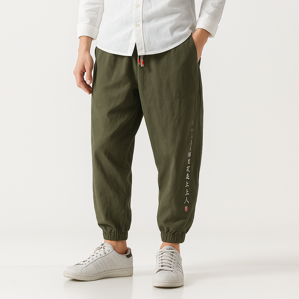 Kurahan Pants - Kyoto Apparel - Black, Blue, drawstrings, Gray, Green, harem, harems, pants