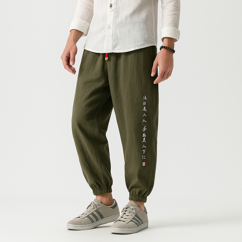 Kurahan Pants - Kyoto Apparel - Black, Blue, drawstrings, Gray, Green, harem, harems, pants