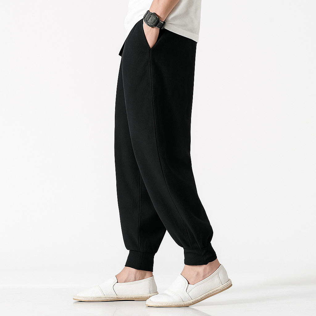 Maikito Pants - Kyoto Apparel - Black, Blue, Brown, drawstrings, Gray, pants