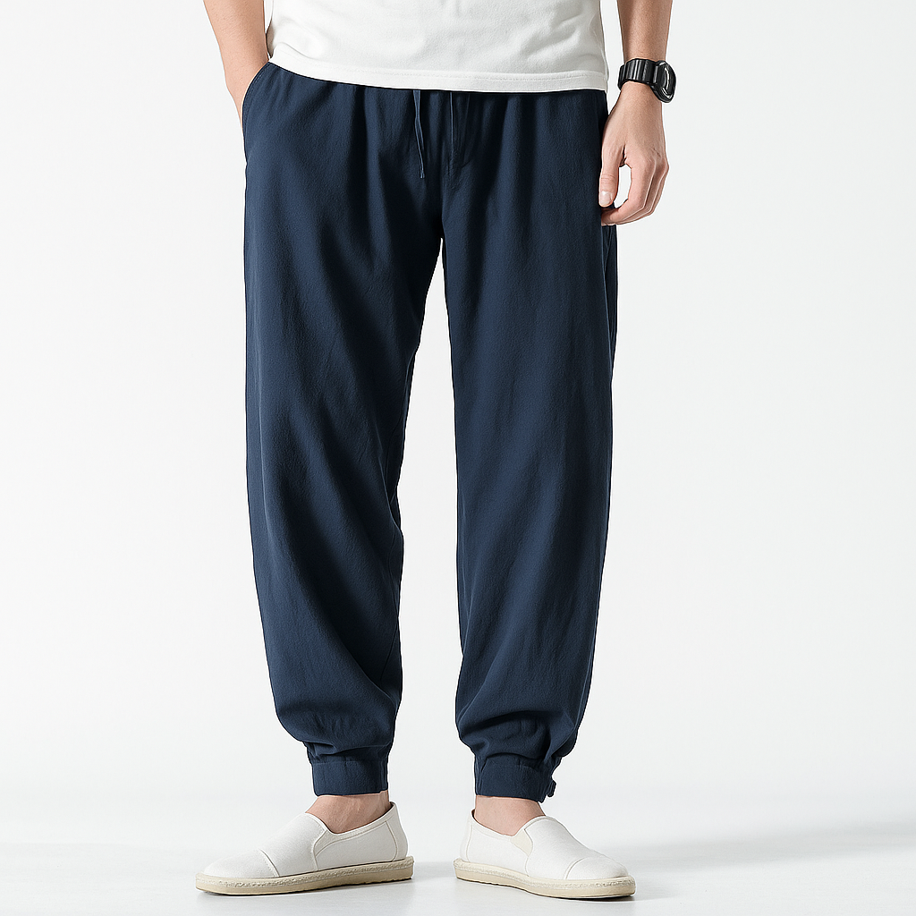 Maikito Pants - Kyoto Apparel - Black, Blue, Brown, drawstrings, Gray, pants
