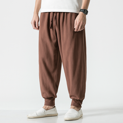 Maikito Pants - Kyoto Apparel - Black, Blue, Brown, drawstrings, Gray, pants