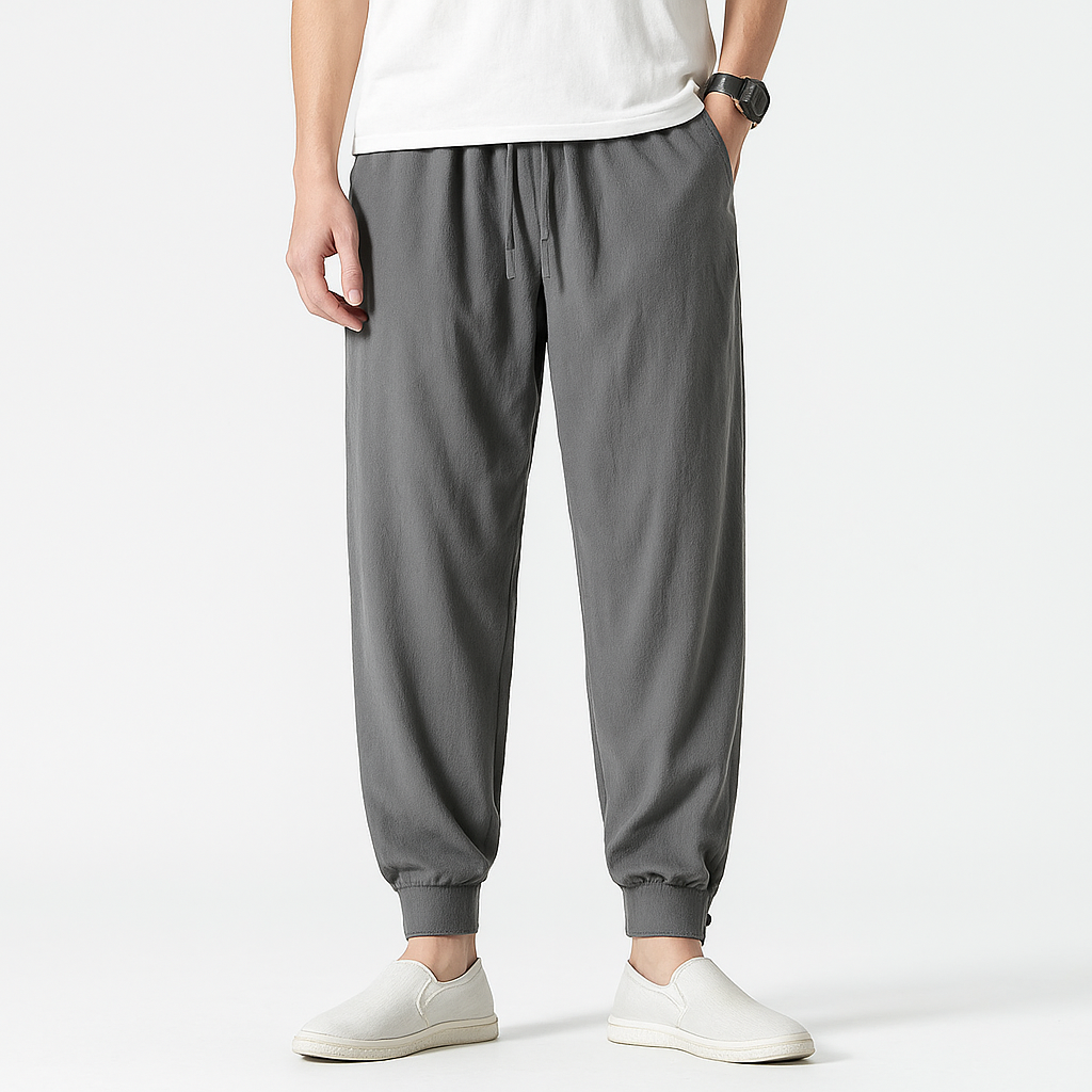 Maikito Pants - Kyoto Apparel - Black, Blue, Brown, drawstrings, Gray, pants