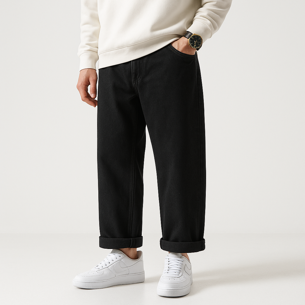 Massugu Denim Pants - Kyoto Soul - Black, Blue, Casual, City, Coffee, Denim, Festivals, jeans, Loose, new, pants, straight pants