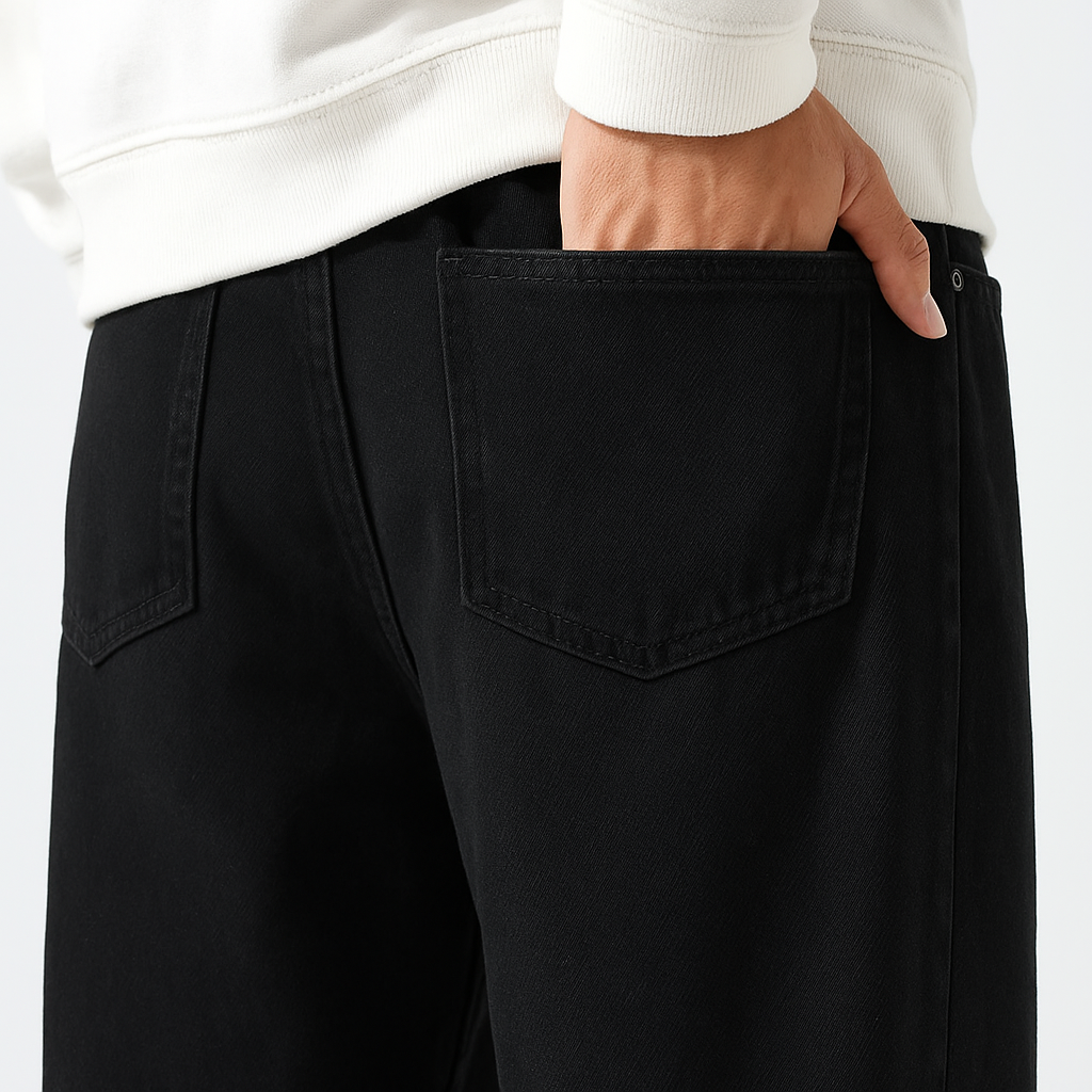 Massugu Denim Pants - Kyoto Soul - Black, Blue, Casual, City, Coffee, Denim, Festivals, jeans, Loose, new, pants, straight pants