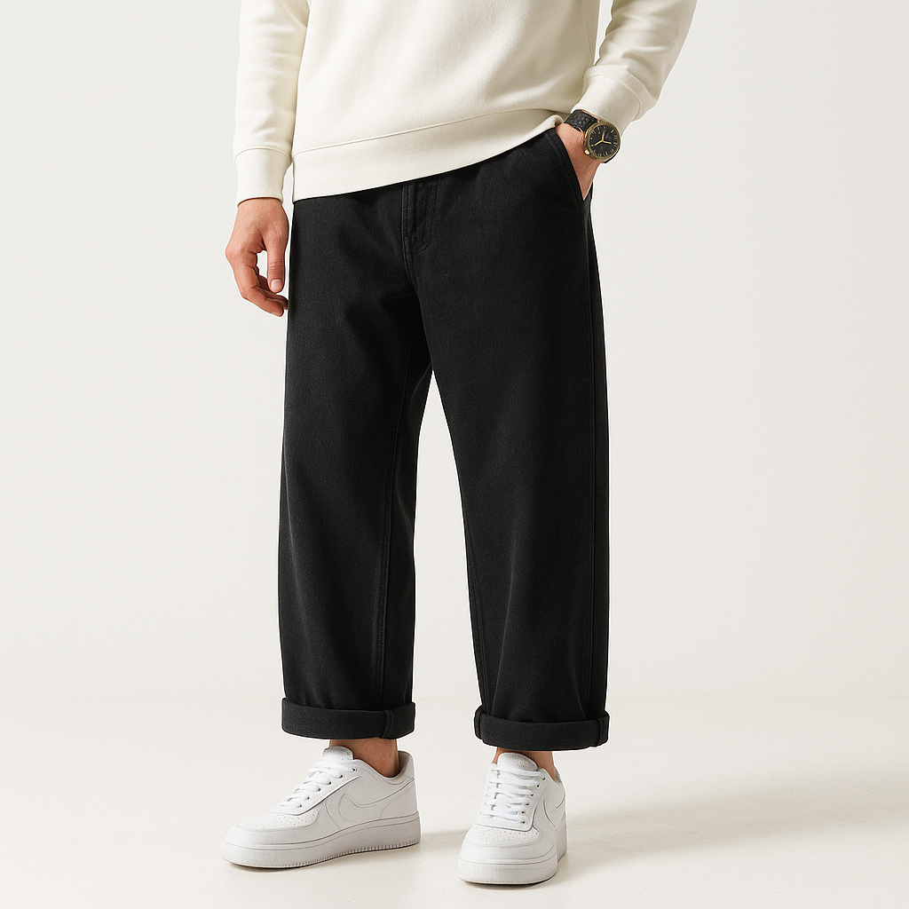 Massugu Denim Pants - Kyoto Soul - Black, Blue, Casual, City, Coffee, Denim, Festivals, jeans, Loose, new, pants, straight pants