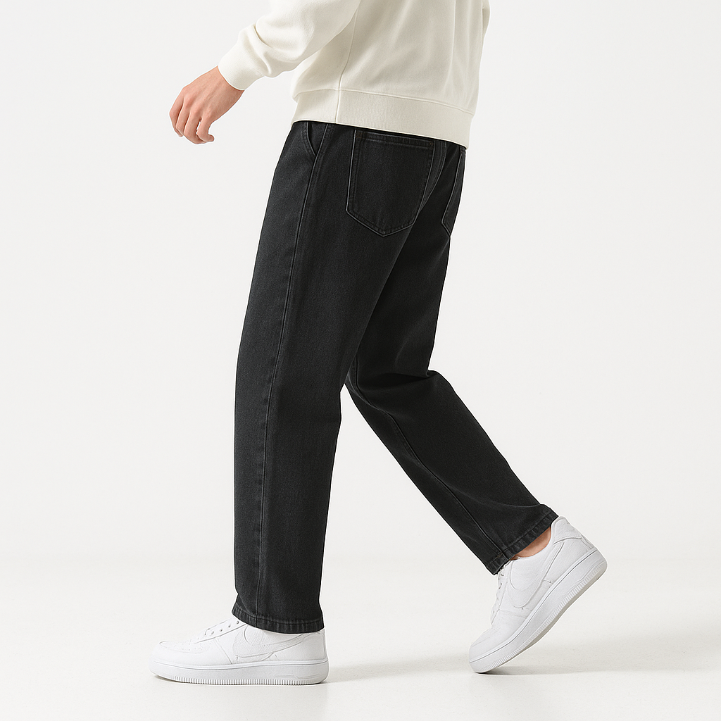 Massugu Denim Pants - Kyoto Soul - Black, Blue, Casual, City, Coffee, Denim, Festivals, jeans, Loose, new, pants, straight pants