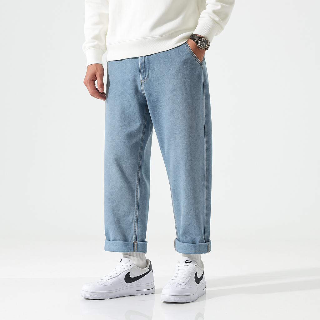 Massugu Denim Pants - Kyoto Soul - Black, Blue, Casual, City, Coffee, Denim, Festivals, jeans, Loose, new, pants, straight pants