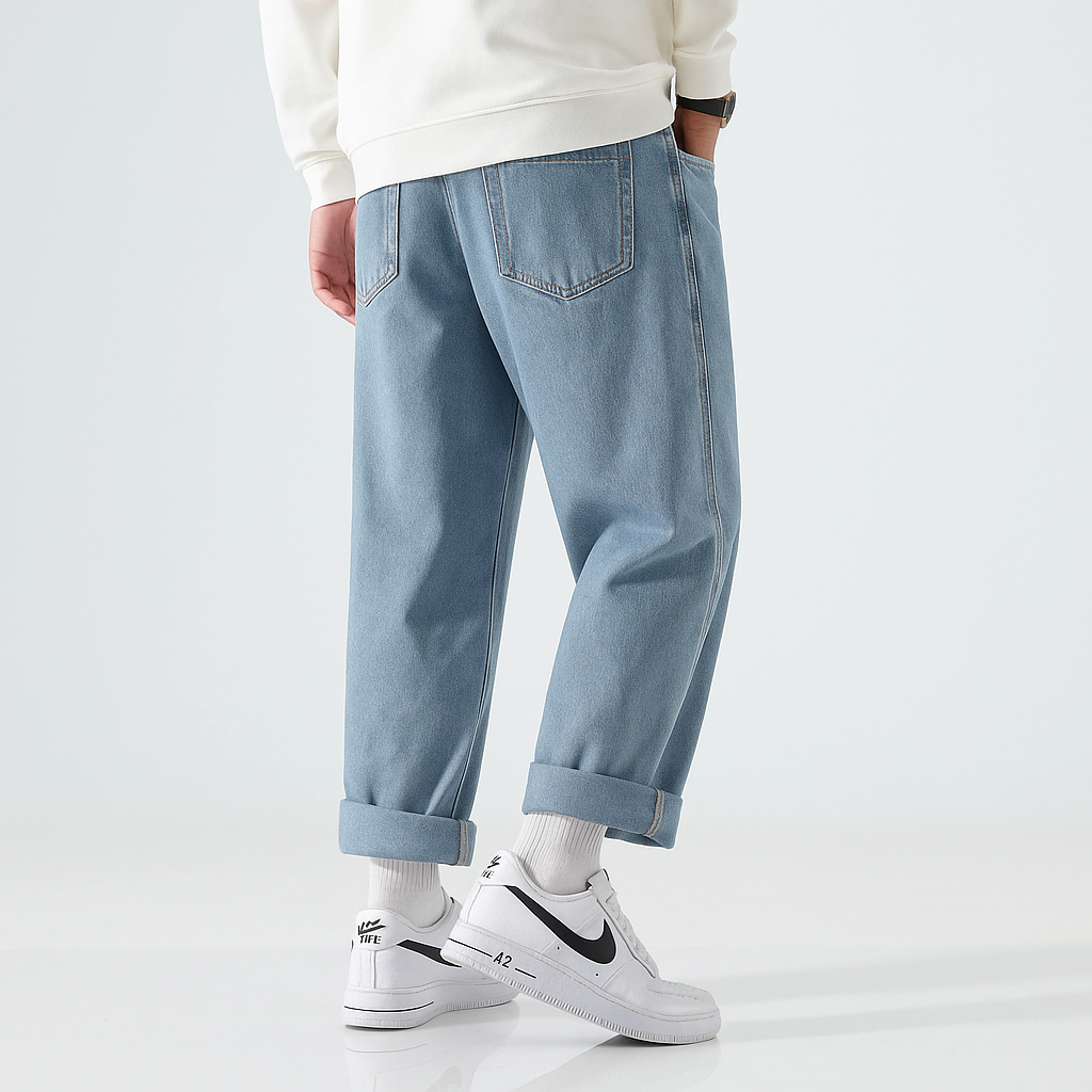 Massugu Denim Pants - Kyoto Soul - Black, Blue, Casual, City, Coffee, Denim, Festivals, jeans, Loose, new, pants, straight pants