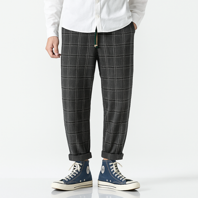 Moshihiro Pants - Kyoto Apparel - gray, Black, Brown, long, pants, Thick fabric