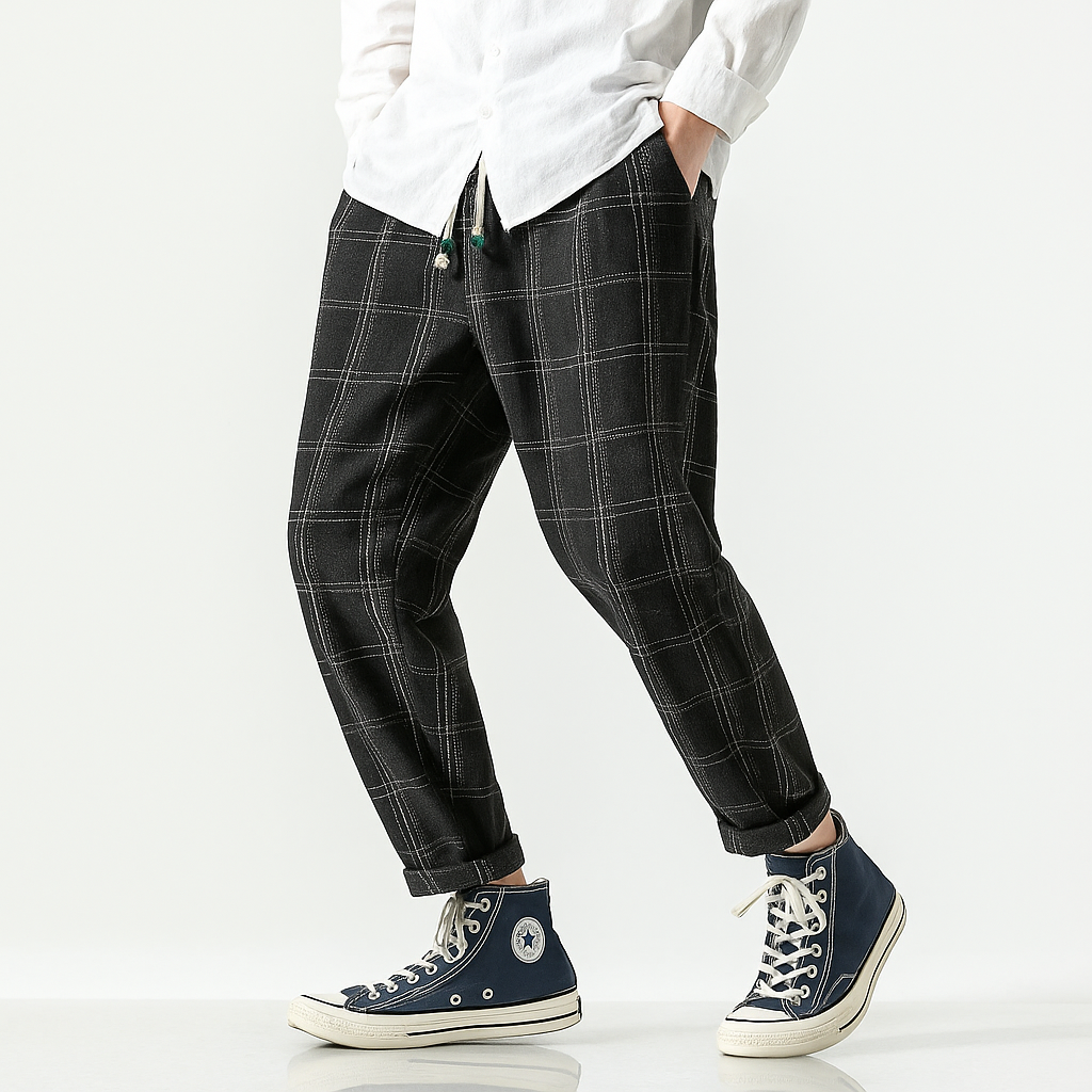 Moshihiro Pants - Kyoto Apparel - gray, Black, Brown, long, pants, Thick fabric