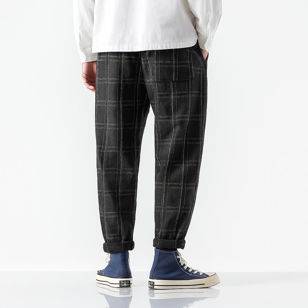 Moshihiro Pants - Kyoto Apparel - gray, Black, Brown, long, pants, Thick fabric