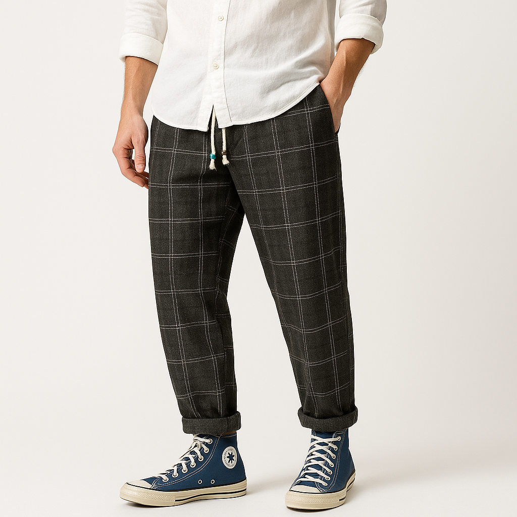 Moshihiro Pants - Kyoto Apparel - gray, Black, Brown, long, pants, Thick fabric