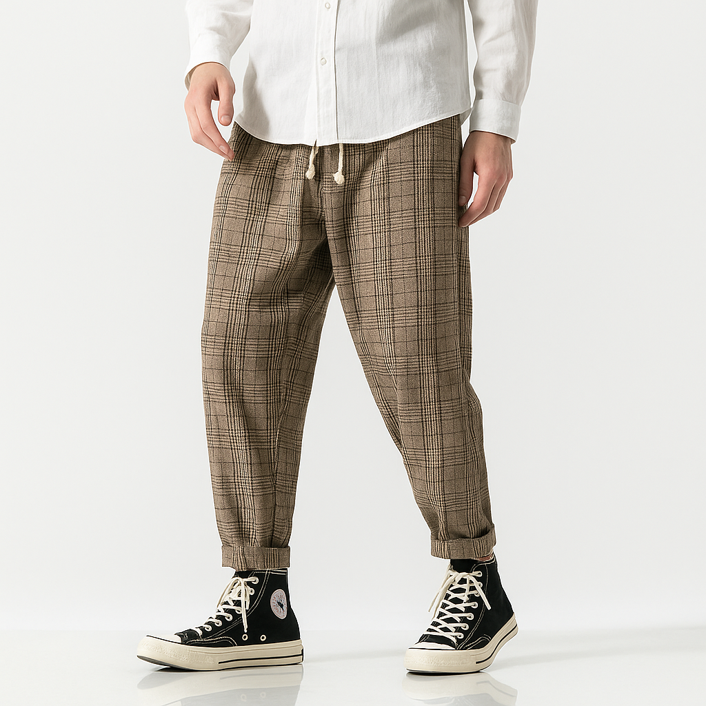 Moshihiro Pants - Kyoto Apparel - gray, Black, Brown, long, pants, Thick fabric
