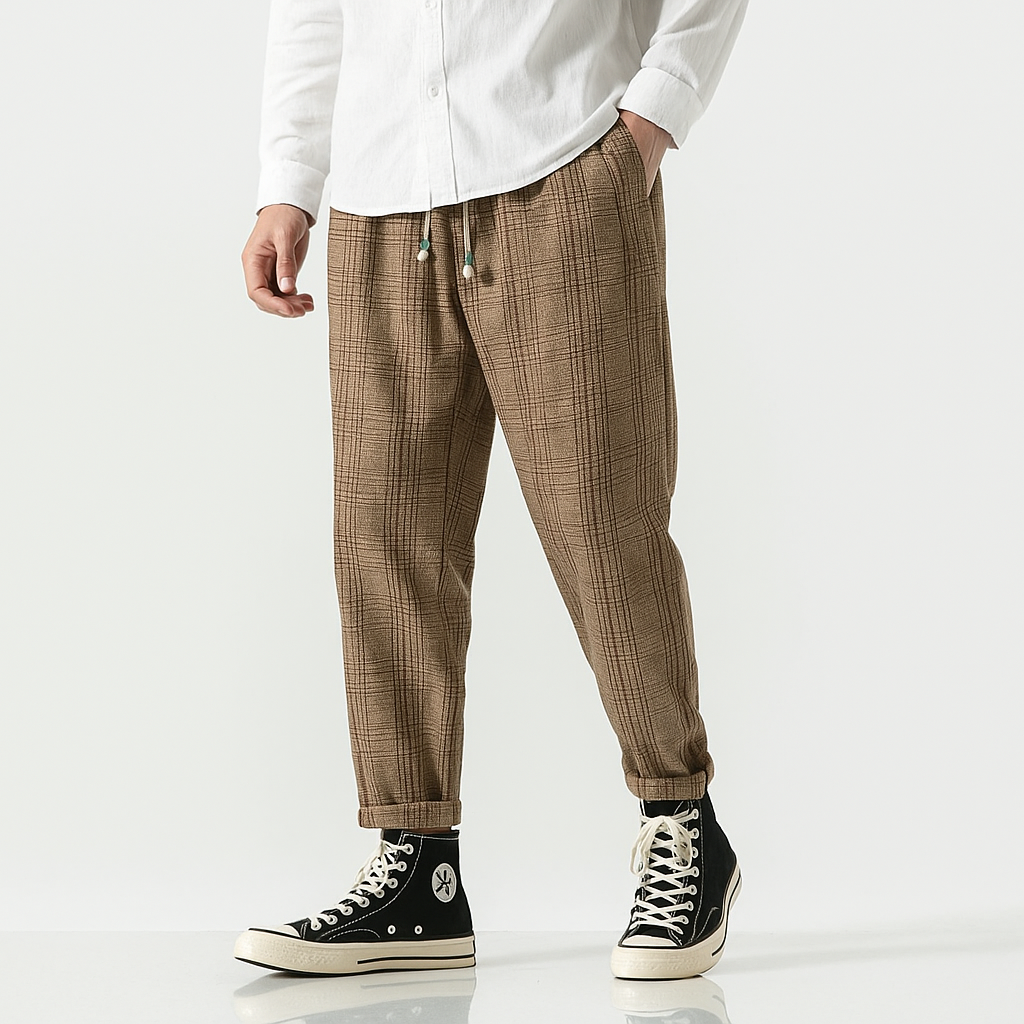 Moshihiro Pants - Kyoto Apparel - gray, Black, Brown, long, pants, Thick fabric