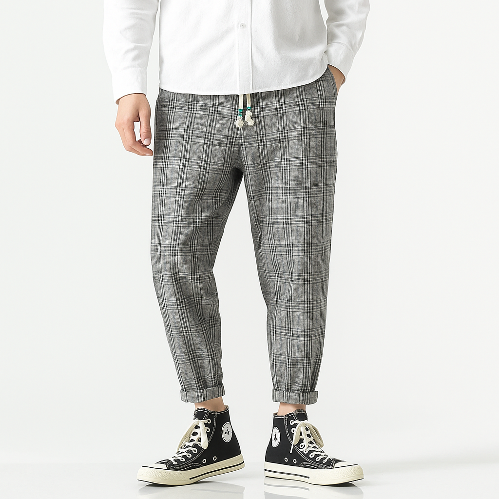 Moshihiro Pants - Kyoto Apparel - gray, Black, Brown, long, pants, Thick fabric