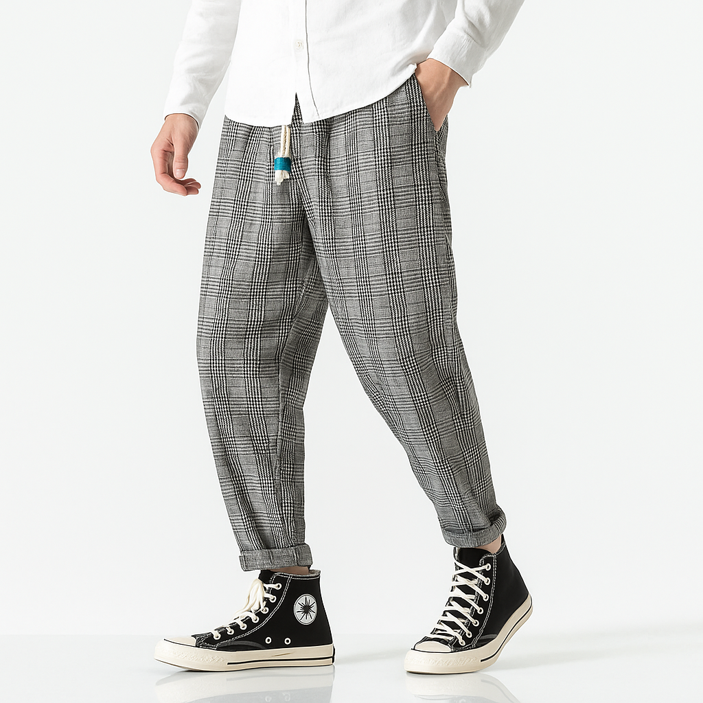 Moshihiro Pants - Kyoto Apparel - gray, Black, Brown, long, pants, Thick fabric