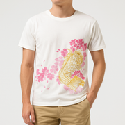 Pinkuro Shirt - Kyoto Apparel - Black, Embroidery, tee shirt, Top, Ukiyo-e, white