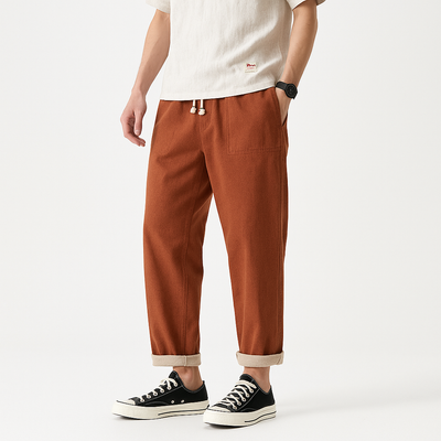 Pokku Pants - Kyoto Apparel - Black, Brown, Denim, drawstrings, Green, pants