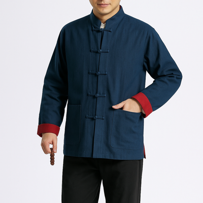 Reyo Shirt - Kyoto Apparel - Black, Blue, Brown, jacket, Mandarin Collar, Outerwear, shirt, Top