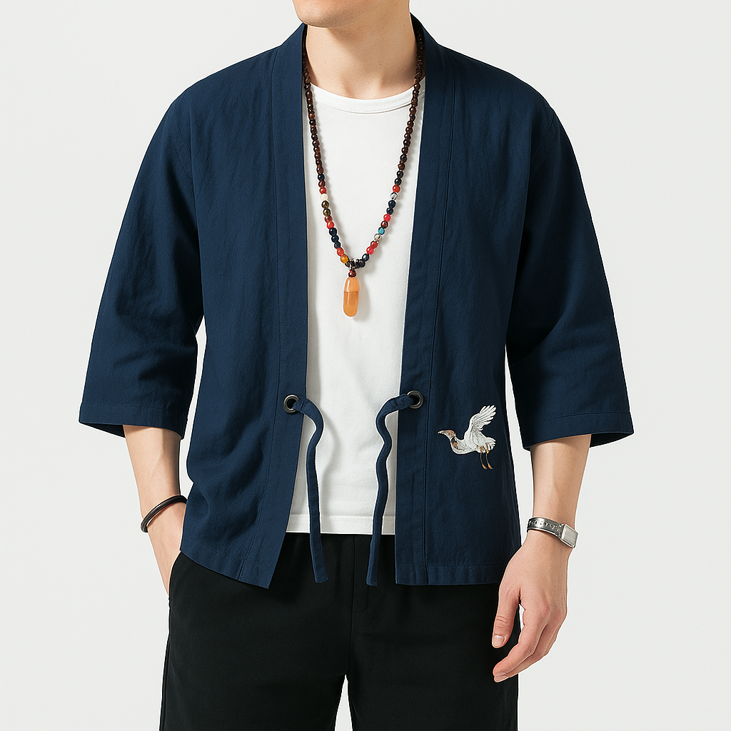 Sab Cardigan Kimono - Kyoto Apparel - Black, Blue, Brown, Green, kimono, Outerwear, Red