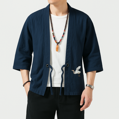 Sab Cardigan Kimono - Kyoto Apparel - Black, Blue, Brown, Green, kimono, Outerwear, Red
