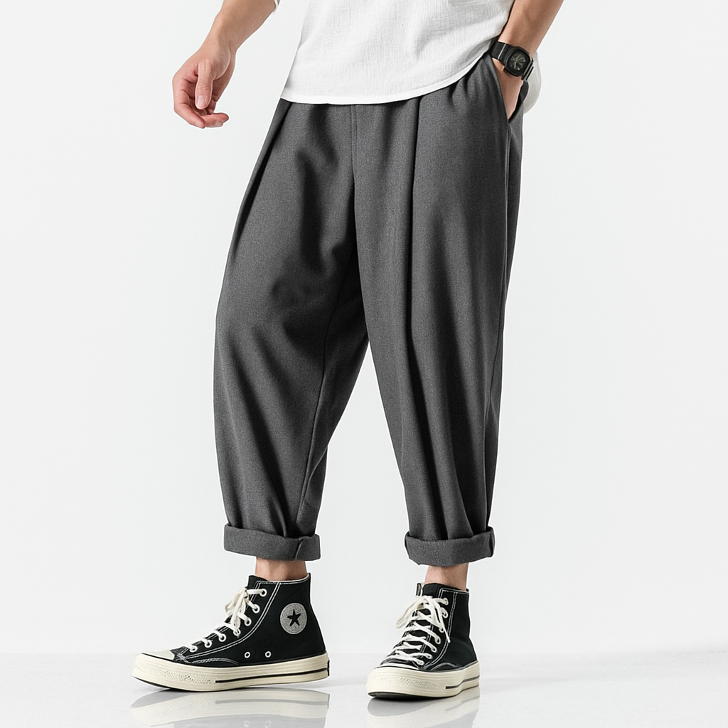 Sawaki Pants - Kyoto Apparel - Black, Gray, khaki, pants, short pants