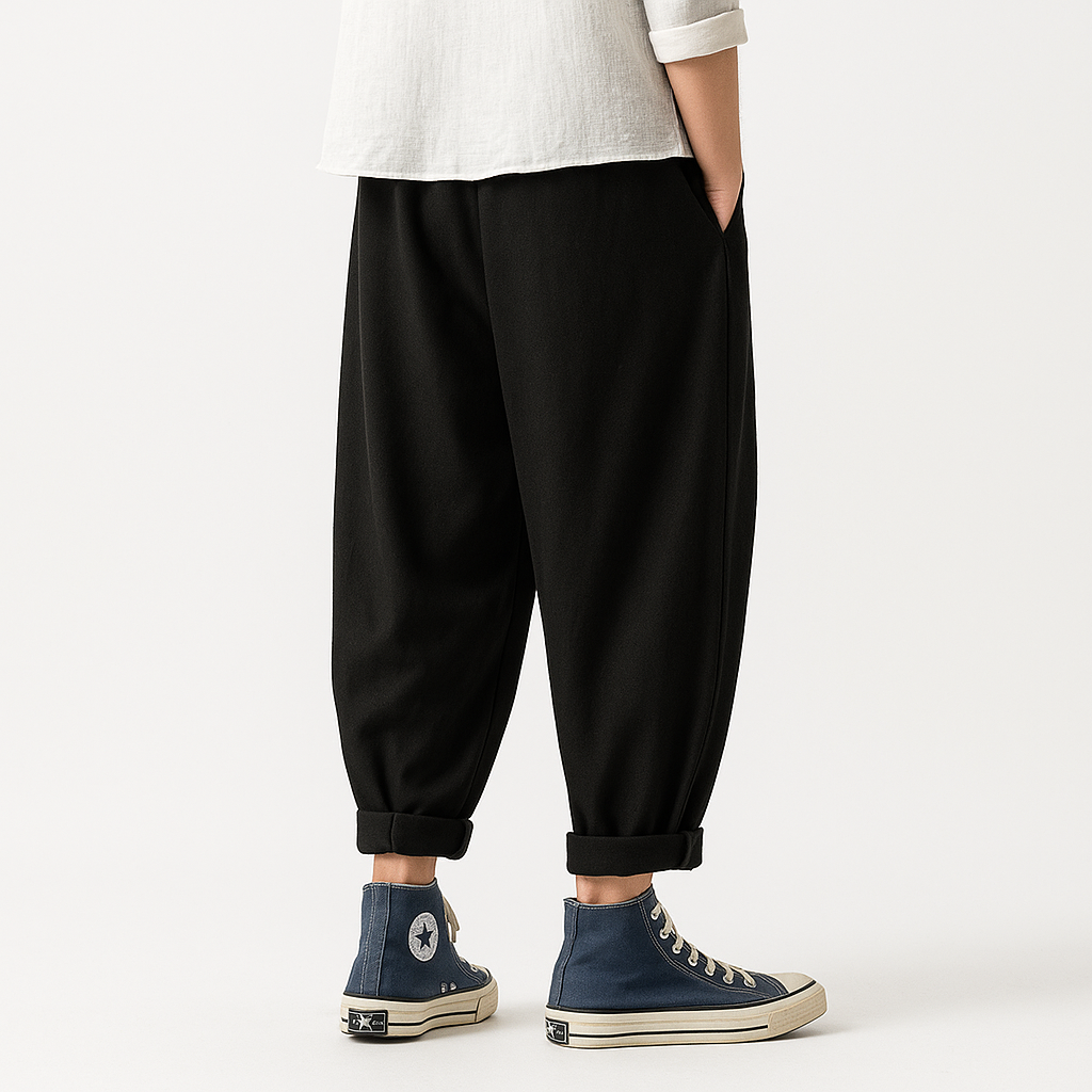 Sawaki Pants - Kyoto Apparel - Black, Gray, khaki, pants, short pants