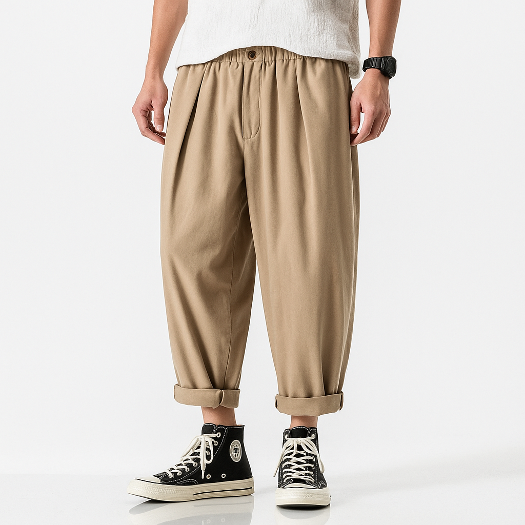 Sawaki Pants - Kyoto Apparel - Black, Gray, khaki, pants, short pants
