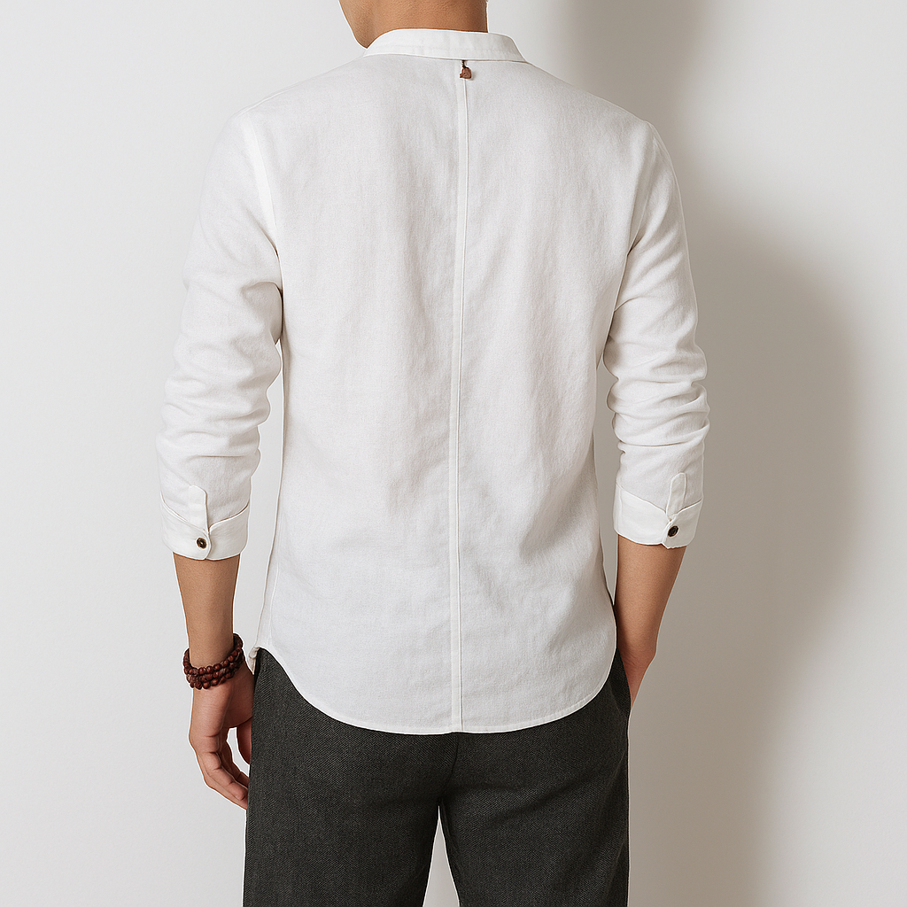 Shinu Sleeve Shirt - Kyoto Apparel - Black, Blue, Gray, shirt, Top, white