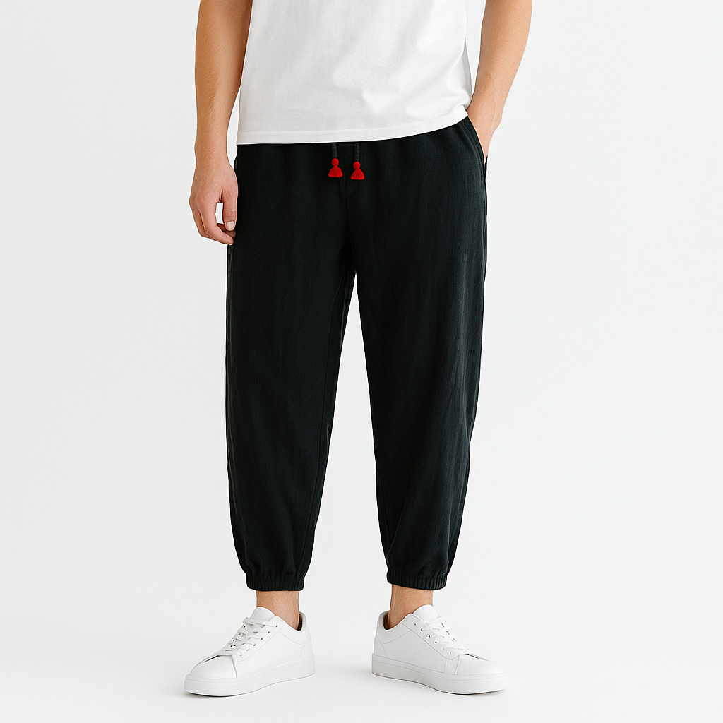 Shizuku Harem Pants - Kyoto Soul - Sky, Forest, Black, Navy, Pants