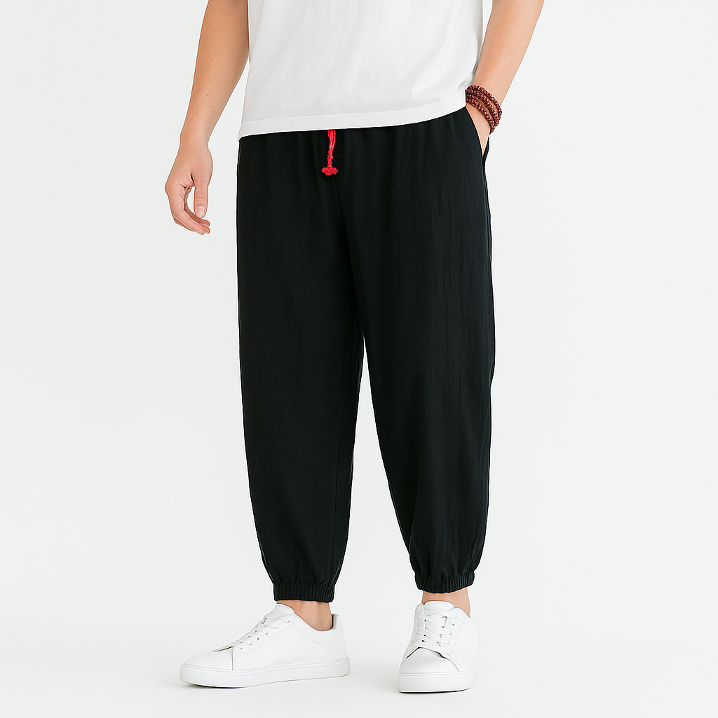 Shizuku Harem Pants - Kyoto Soul - Sky, Forest, Black, Navy, Pants