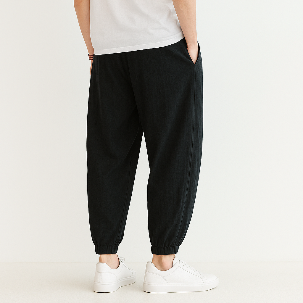 Shizuku Harem Pants - Kyoto Soul - Sky, Forest, Black, Navy, Pants