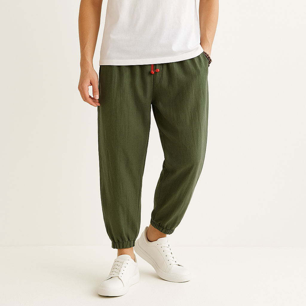 Shizuku Harem Pants - Kyoto Soul - Sky, Forest, Black, Navy, Pants