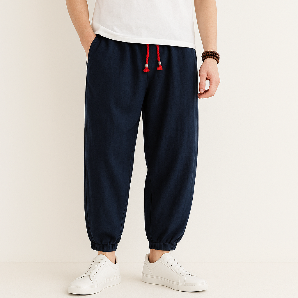 Shizuku Harem Pants - Kyoto Soul - Sky, Forest, Black, Navy, Pants