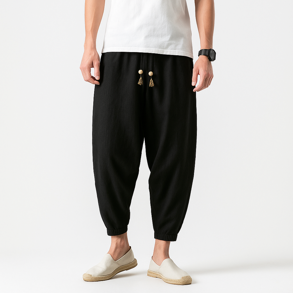 Tabi Harem Pants - Kyoto Apparel - Black, Blue, drawstrings, pants, Red