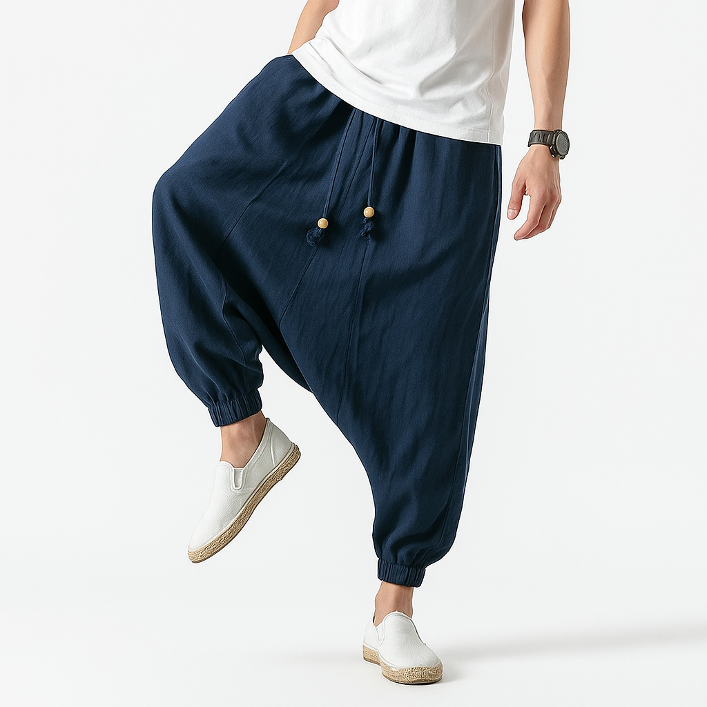 Tabi Harem Pants - Kyoto Apparel - Black, Blue, drawstrings, pants, Red