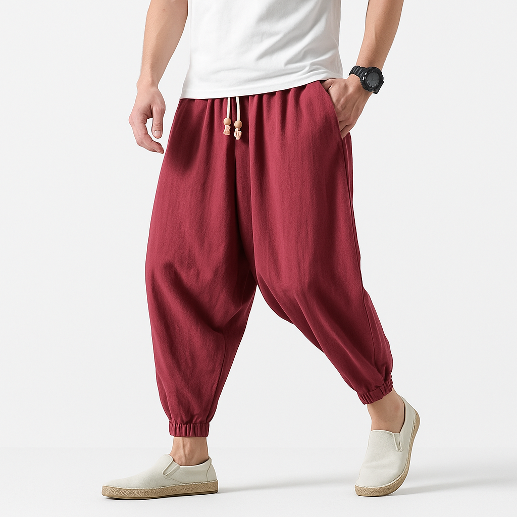 Tabi Harem Pants - Kyoto Apparel - Black, Blue, drawstrings, pants, Red