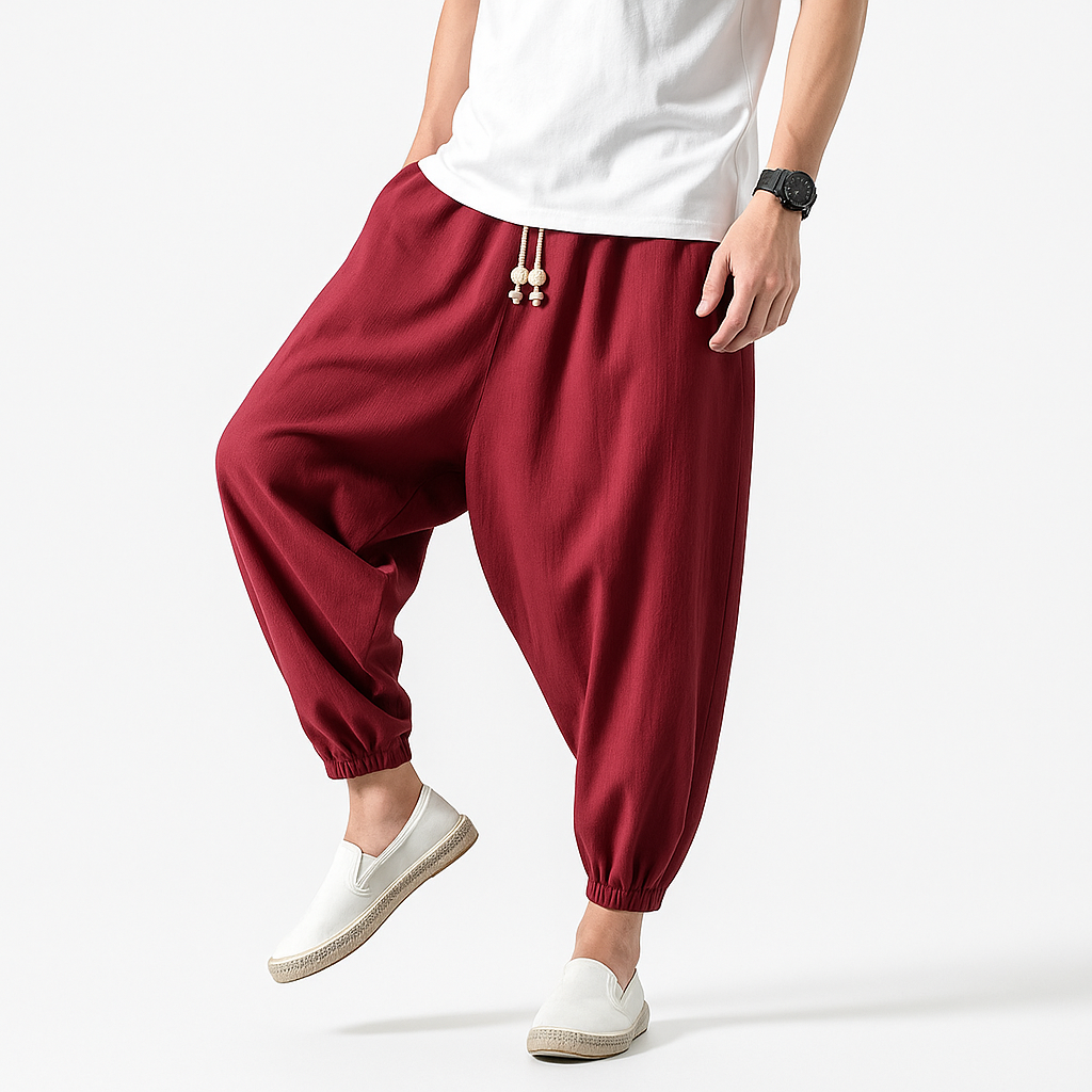 Tabi Harem Pants - Kyoto Apparel - Black, Blue, drawstrings, pants, Red