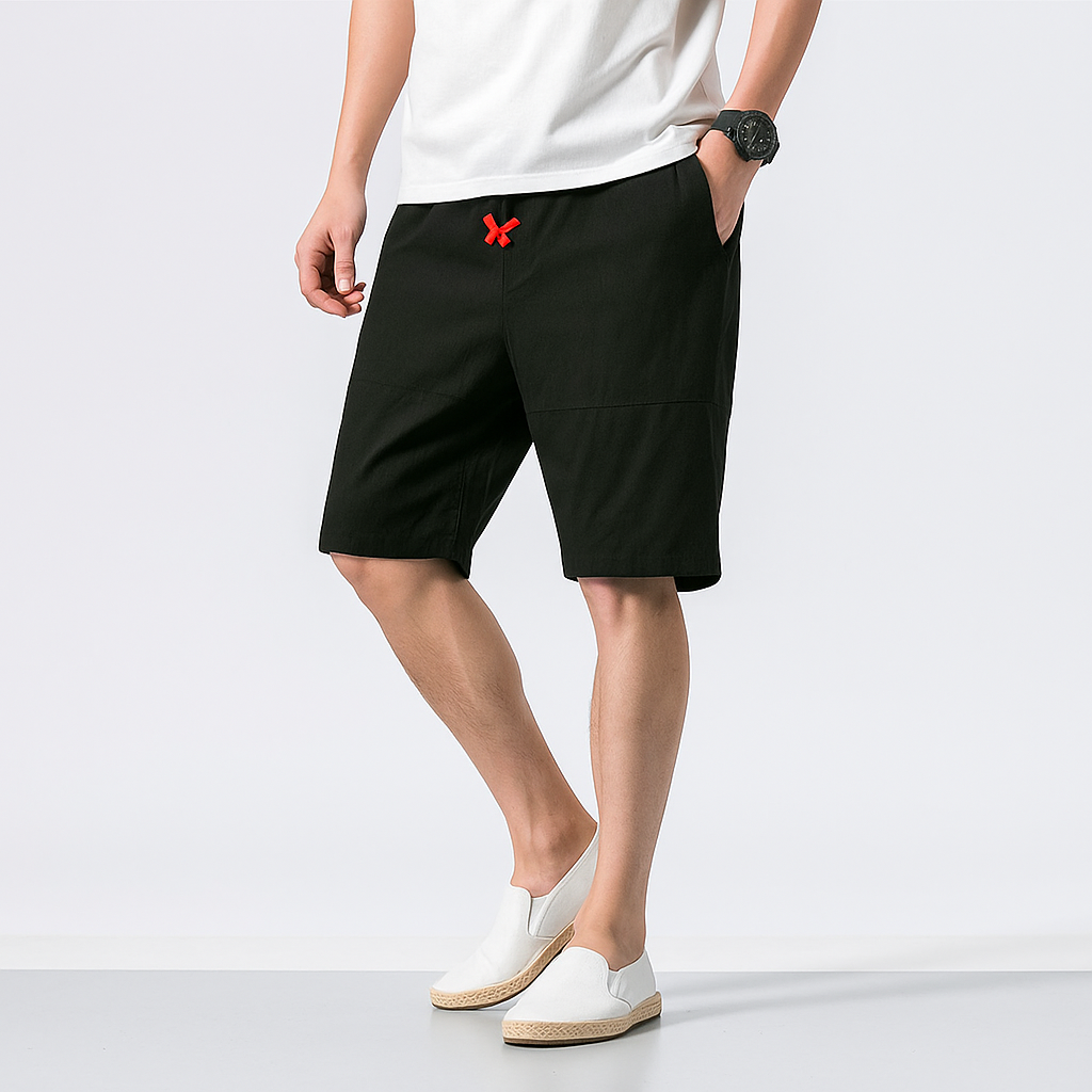 Tekida Short Pants - Kyoto Apparel - Black, Brown, drawstrings, Green, pants, short pants