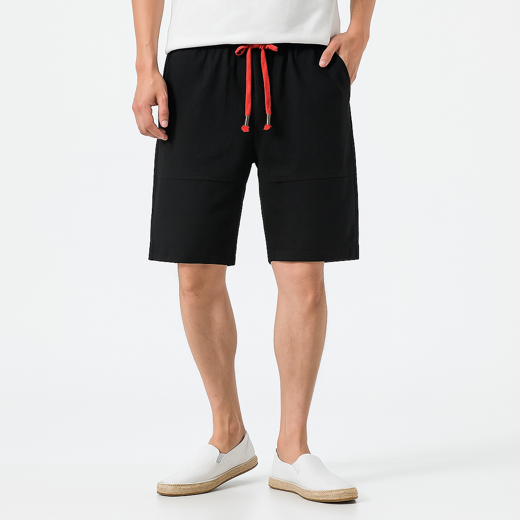 Tekida Short Pants - Kyoto Apparel - Black, Brown, drawstrings, Green, pants, short pants