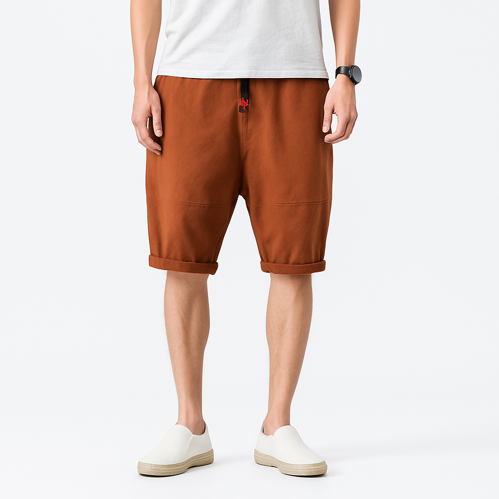 Tekida Short Pants - Kyoto Apparel - Black, Brown, drawstrings, Green, pants, short pants