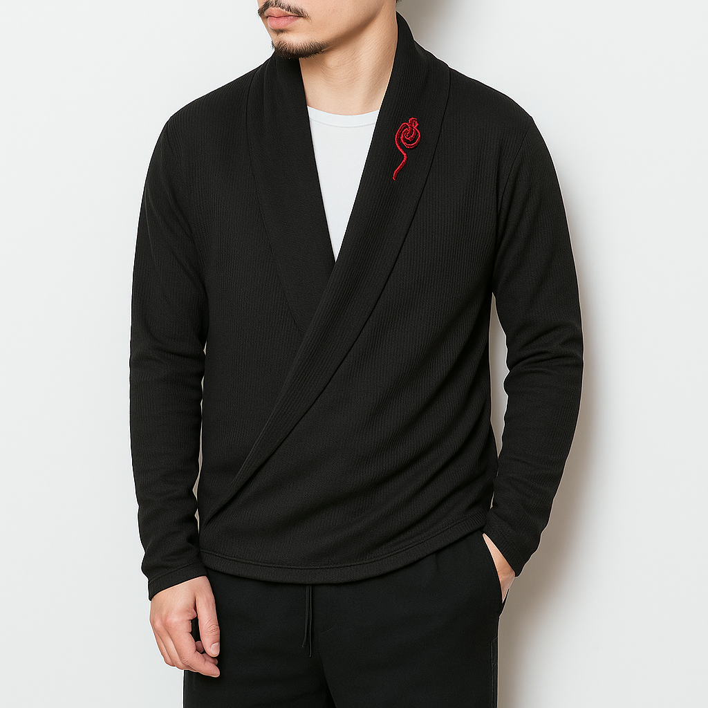Toshigo Kimono - Kyoto Apparel - Black, Embroidery, Gray, kimono, Outerwear