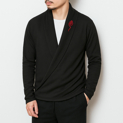 Toshigo Kimono - Kyoto Apparel - Black, Embroidery, Gray, kimono, Outerwear