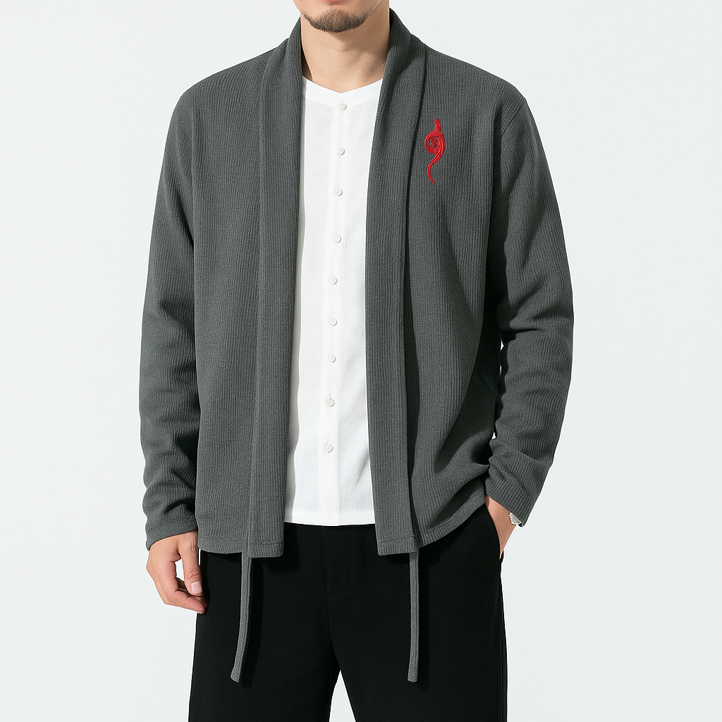 Toshigo Kimono - Kyoto Apparel - Black, Embroidery, Gray, kimono, Outerwear