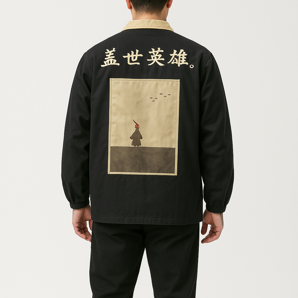 Uysa Shirt Jacket - Kyoto Apparel - Black, Green, jacket, Japanese print, long sleeve, Outerwear, Red, shirt, Top